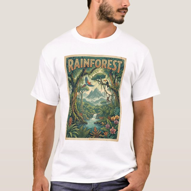 rainforest retro design T-Shirt (Front)