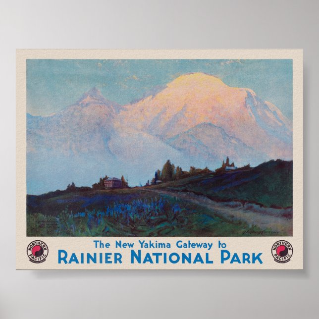 Rainier National Park Vintage Poster 1920s (Front)