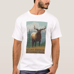 Rainier National Park, WashingtonElk Scene T-Shirt