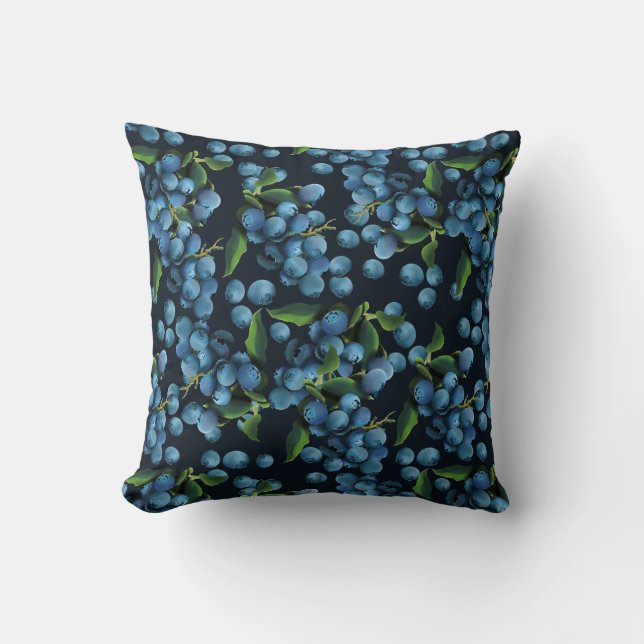 Raining Blueberries Cushion (Front)