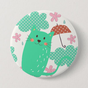 Raining Cats 7.5 Cm Round Badge