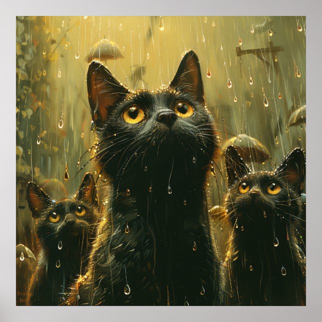 Raining cats and dogs? poster (Front)