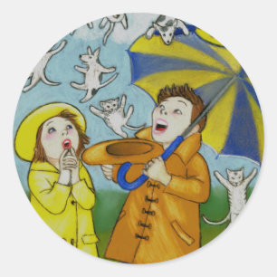 Raining Cats & Dog Sticker