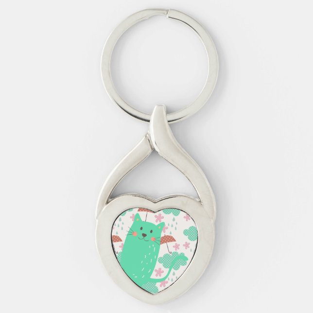 Raining Cats Key Ring (Front)