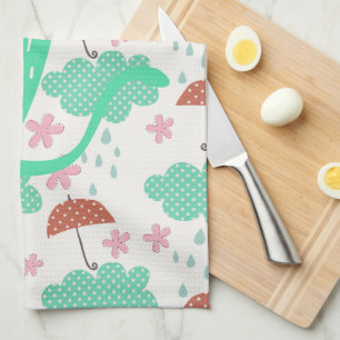 Raining Cats Tea Towel