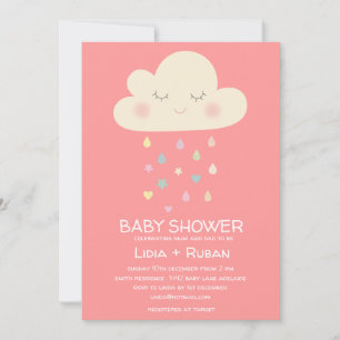 Raining Cloud Baby Shower Invitation