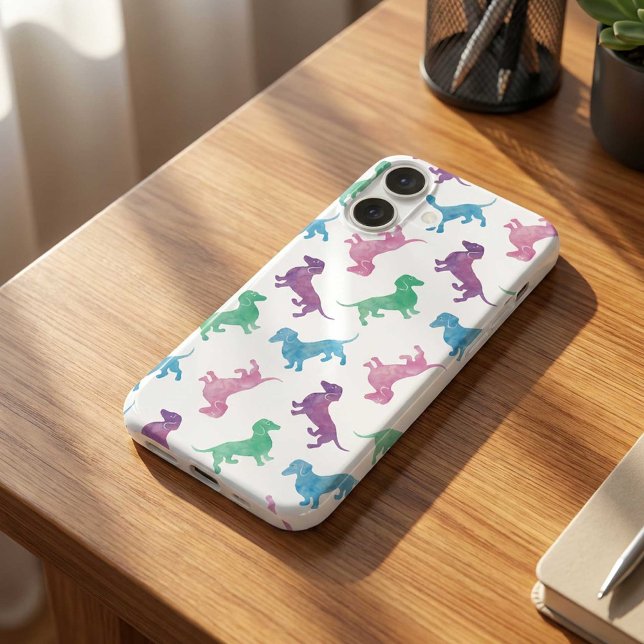 Raining Dachshunds Pastel Watercolor Doxie Pattern (Creator Uploaded)