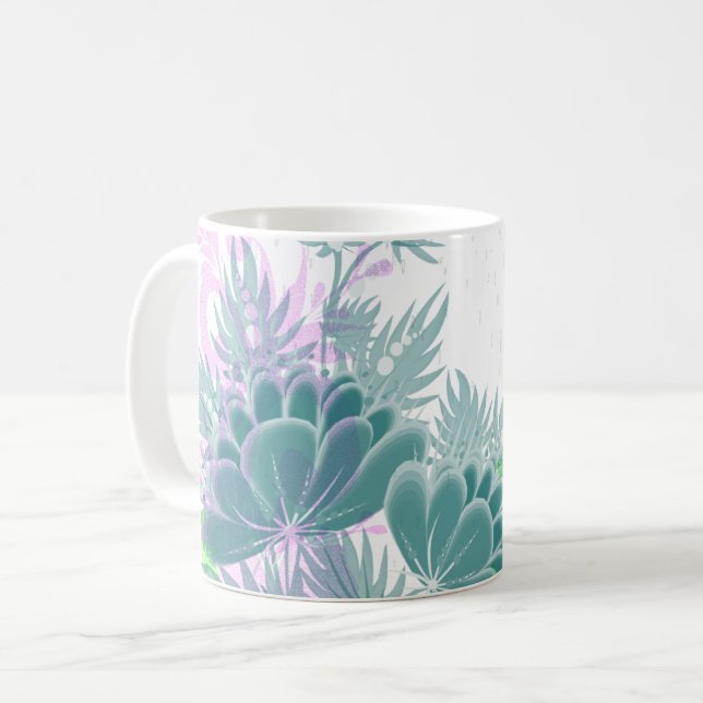 raining easter flowers coffee mug (Front Left)