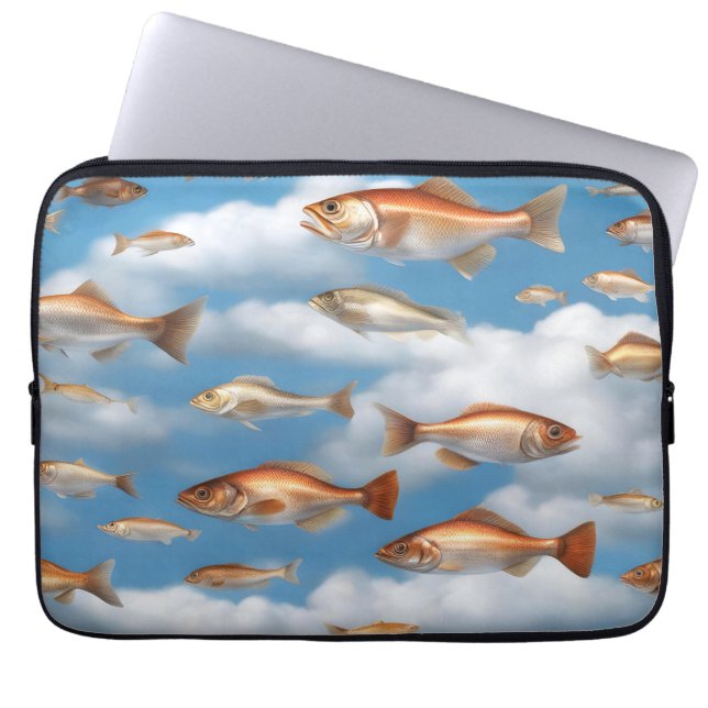 Raining Fish Laptop Sleeve (Front)