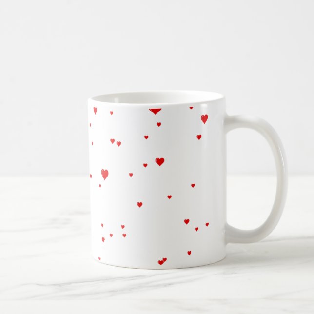 raining hearts coffee mug (Right)