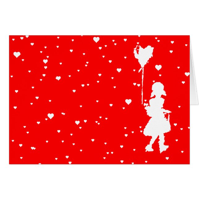 raining hearts personalise your own love message (Front Horizontal)
