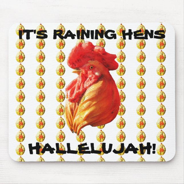 Raining Hens! Mouse Mat (Front)