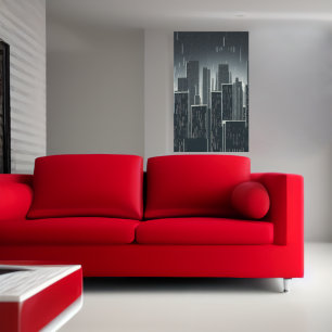 Raining in the City   AI Art Poster