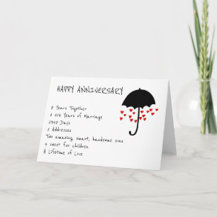Raining Love Anniversary Card