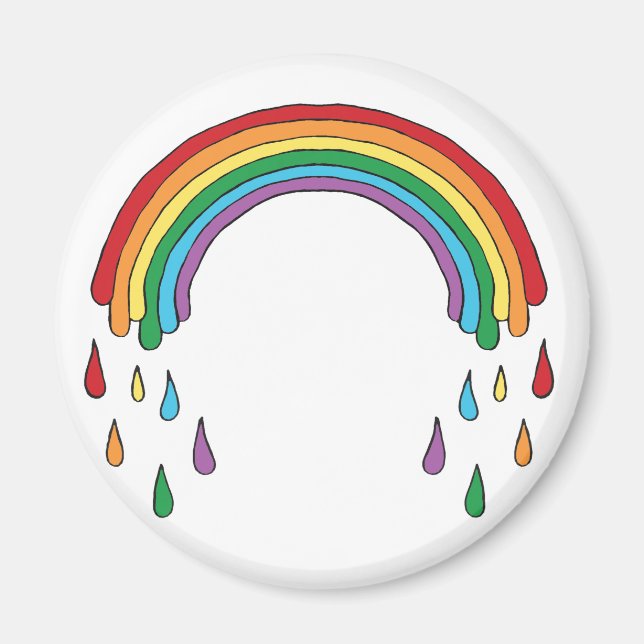 Raining Rainbow Magnet (Front)