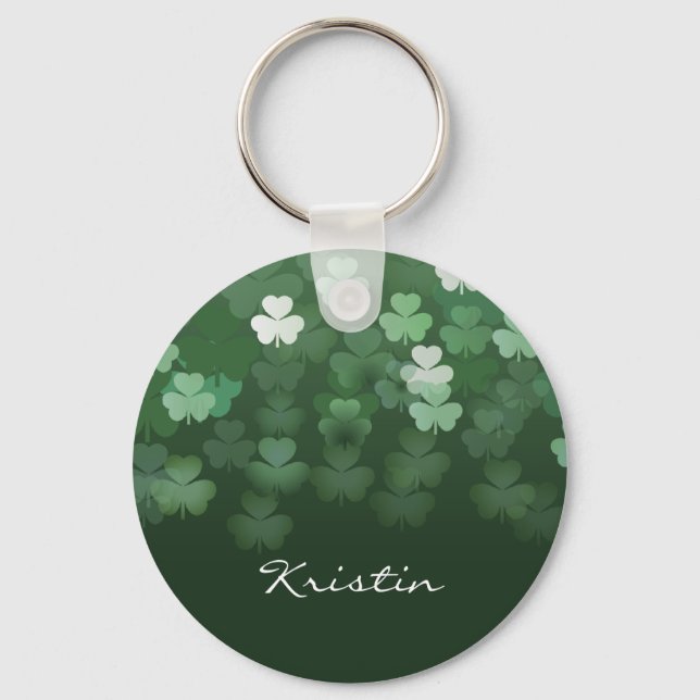 Raining Shamrocks Key Ring (Front)