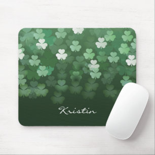 Raining Shamrocks Mouse Mat