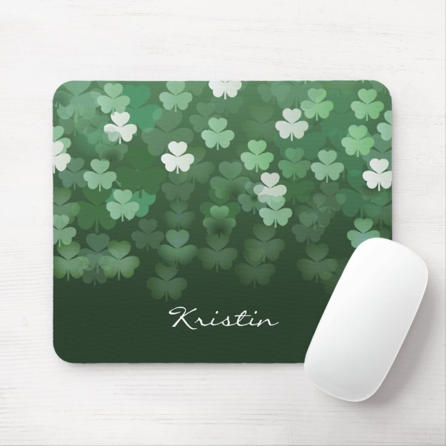 Raining Shamrocks Mouse Mat (With Mouse)