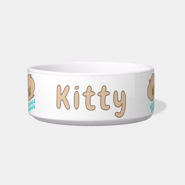Raining Siamese Cat -  Bowl (Front)