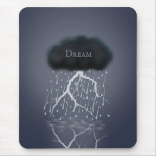 Rainstorm in Surreal Dream World Personalised Mouse Mat