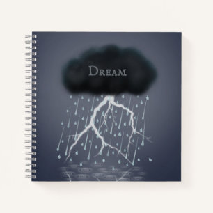 Rainstorm in Surreal Dream World Personalised Notebook