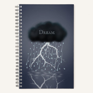 Rainstorm in Surreal Dream World Personalized Notebook