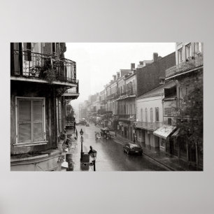 Rainswept Royal Street New Orleans Art Print