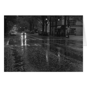 Rainwashed Reflection / noir, card
