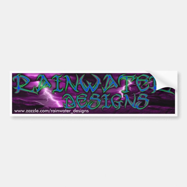 RAINWATER DESIGNS BUMPER STICKER (Front)