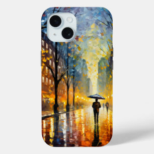 Rainy City Impressionism iPhone 15 Case