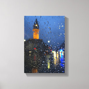Rainy CITY nights Canvas Print