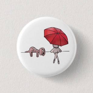 rainy day 3 cm round badge
