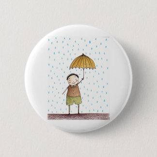 Rainy day 6 cm round badge