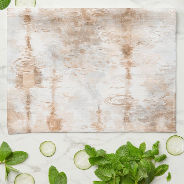 Rainy Day Abstract   Tea Towel (Folded)