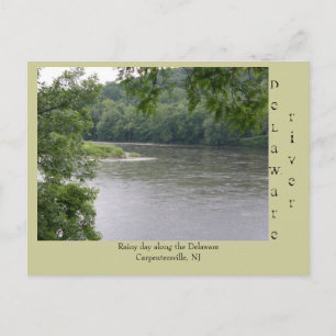 Rainy day Along the Delaware River Postcard