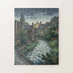 Rainy Day at Dean Village  Jigsaw Puzzle