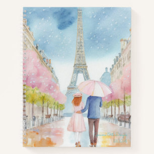 Rainy day at Paris bullet journal Spiral Notebook