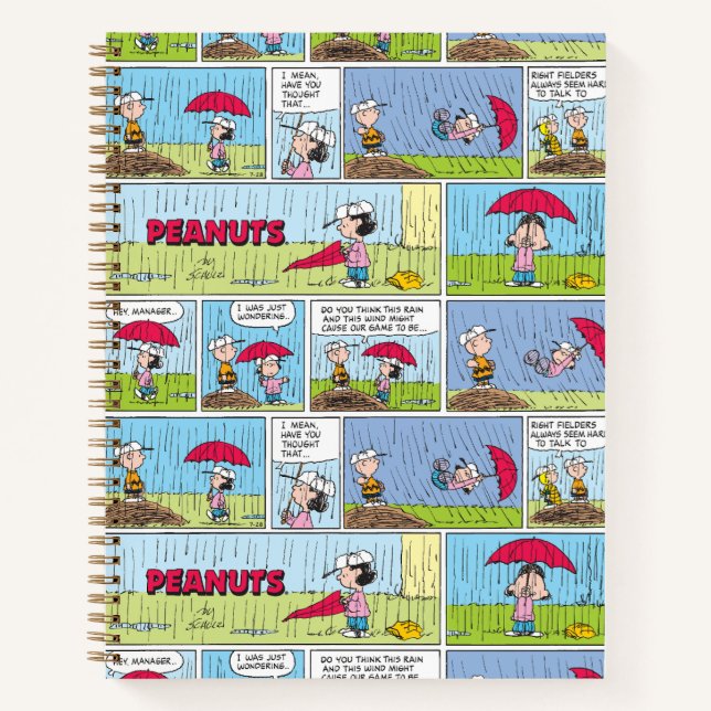 Rainy Day At The Baseball Game Notebook (Front)