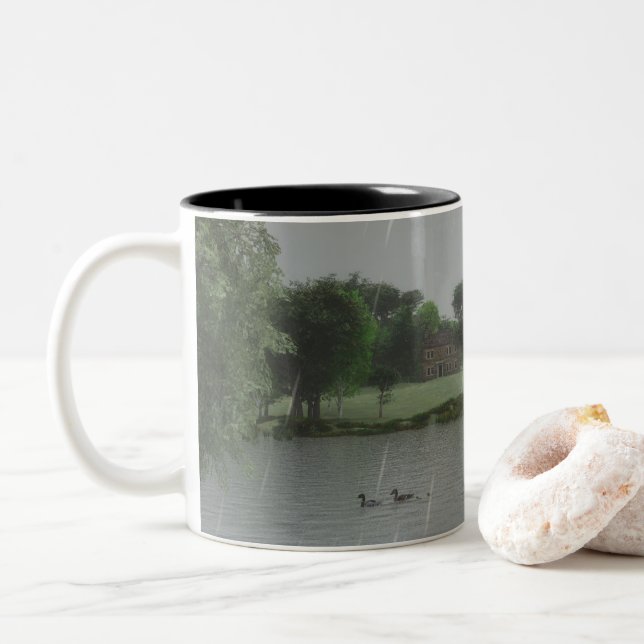 Rainy Day at the Lake Mug (With Donut)