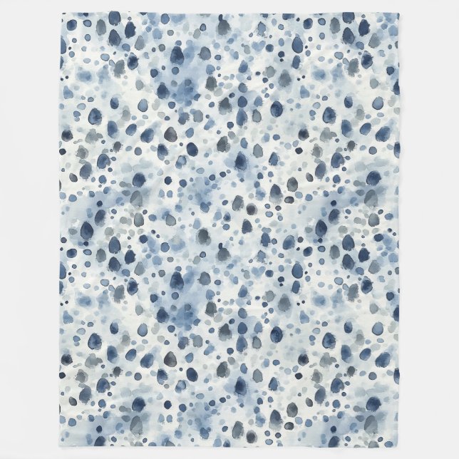 Rainy Day Blue Fleece Blanket (Front)