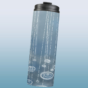 Rainy Day Blue Thermal Tumbler
