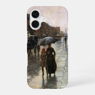 Rainy Day, Boston by Frederick Childe Hassam iPhone 16 Case