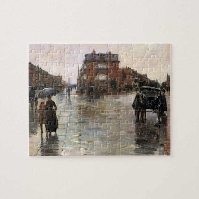 Rainy Day, Boston by Frederick Childe Hassam Jigsaw Puzzle (Horizontal)