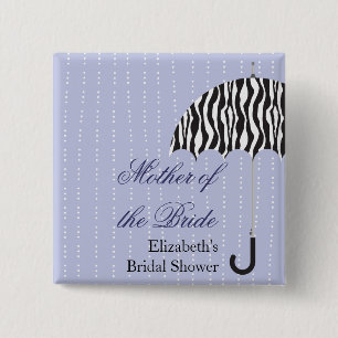 Rainy Day Bridal Shower Button