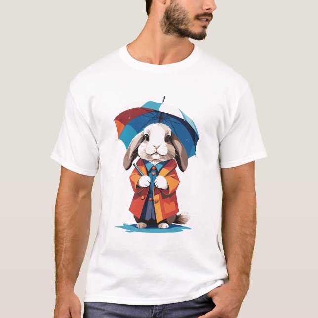 Rainy Day Bunny T-Shirt (Front)