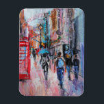 Rainy Day Carnaby Street Magnet<br><div class="desc">Rainy Day  Carnaby Street  Paul  Sylvia / Private Collection / Bridgeman Images</div>