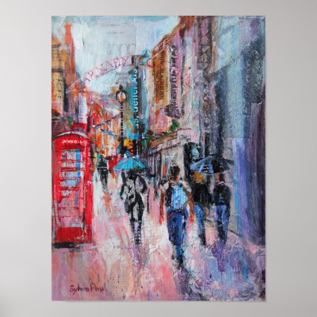 Rainy Day Carnaby Street Poster (Front)