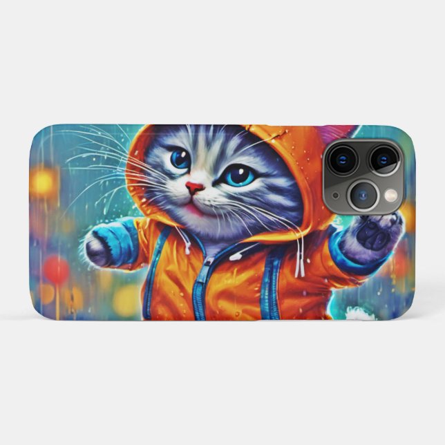 Rainy Day Cat Dance Case-Mate iPhone Case (Back (Horizontal))