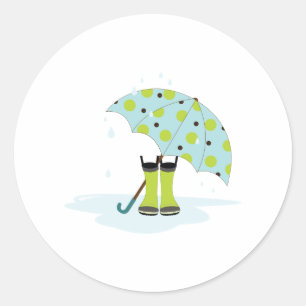 Rainy Day Classic Round Sticker