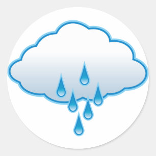 Rainy Day Classic Round Sticker